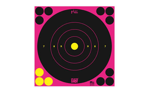 Targets Pro Shot Products Splatter Shot PRO-SHOT 8" PINK BULLSEYE 6PK